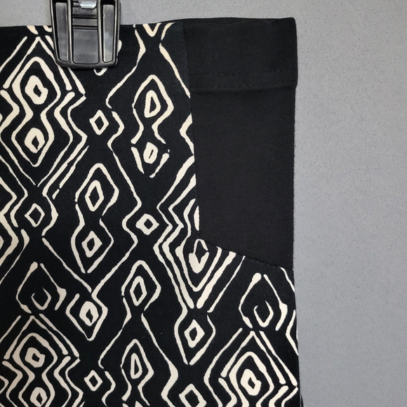Chicos A-line Skirt Womens 1.5 US 10 Black Geometric Zip Aztec Boho Retro Mod - Picture 3 of 10